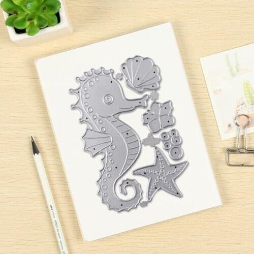 Seahorse Shell Starfish Metal Cutting Dies Stencil DIY Scrapbooking Album Paper