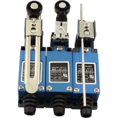 Momentary Limit Switch Micro Switch 8108, 8104, 8107 with Roller 1 Open 1 Close AC250V 5A Limit Switch for CNC Mill Laser Plasma