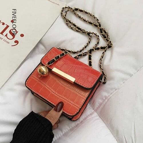 Fashion Hit Color Handbags Women 2021 New Shoulder Bags Retro Portable Texture Chain Messenger Square Bags Flap Pu Leather Bags