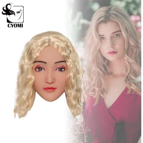 CYOMI Clare Style Soft Silicone Head Face Props Silicone Full Head Mask Western faces Cosplay for Crossdresser Drag Queen