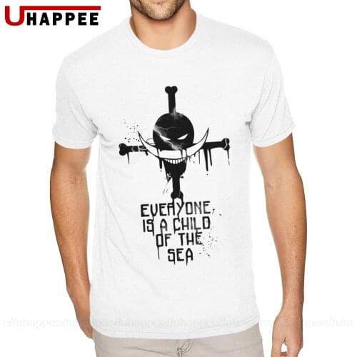 Cheap Custom Whitebeard One Piece T Shirt for Men Design Your Own Short Sleeve White Crew Neck Tees Shirts