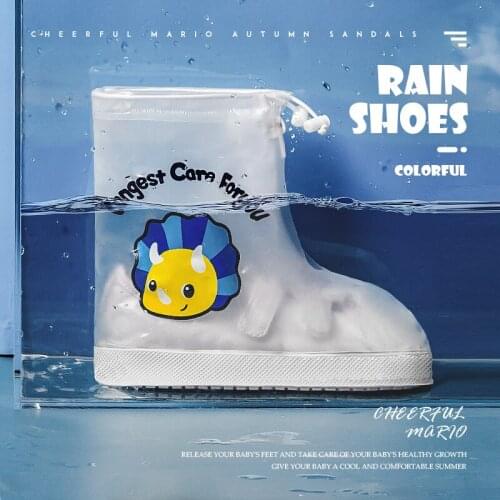 Girls Rain Shoes Cartoon Lovely Unicorn Pattern For Kids Boys Waterproof Convenient Boots Cover High Quality Children Shoe Cover