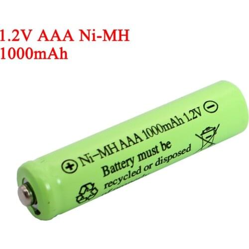 AAA 1.2v NI-Mh Batteries 1000mAh Rechargeable ni mh Battery 1.2V Ni-Mh aaa For Electric remote Control car Toy RC ues