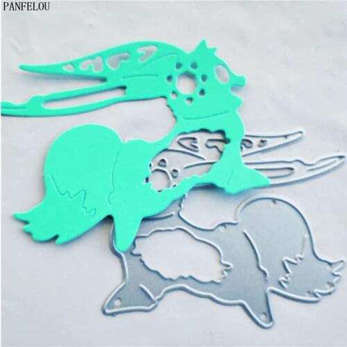 PANFELOU The Magic rabbit paper die cutting dies metal craft Scrapbooking/DIY Easter wedding Embossing mould cards
