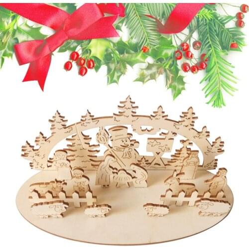 Christmas Table Sign Wood Christmas Table Top Sign Decor Table Tree Santa Reindeer Merry Christmas Happy Holidays Centerpiece