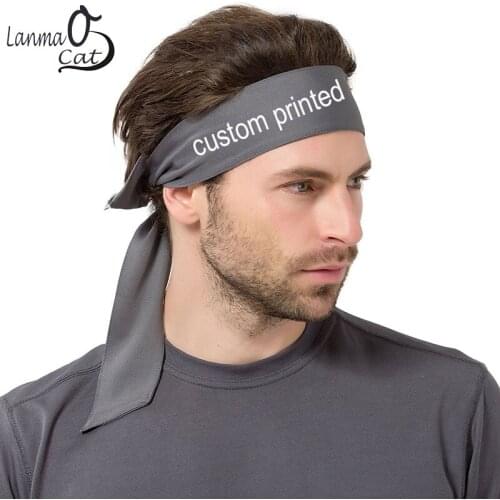 Lanmaocat Sports Headband for Women Men Custom Logo Print Outdoor Sport Headband Blank Color Customized Headwear Free Shipping