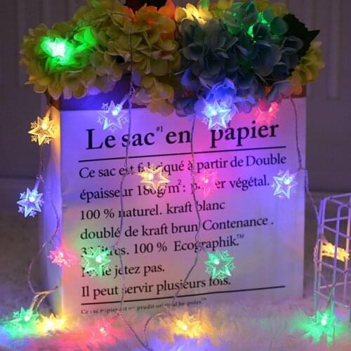 Star LED String Lights Christmas Fairy Lights Garland Outdoor Home for Wedding Party Curtain Garden Decoration Light Lamp 2021