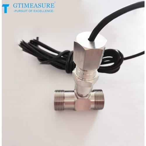Turbine Flow Meter IP68 Waterproof High Precision Thread Connection NPN Voltage Pulse Signal 12-24VDC Water Fuel Diesel