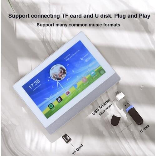 Smart Home Theater Wall Bluetooth Amplifier 5G Network WiFi 8-CH Mini and Android BGM Music Player Support 8-16 Speaker