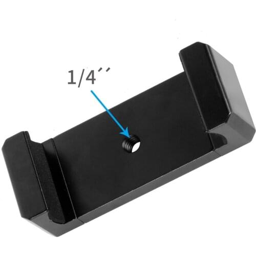 Universal Monopod Holder Clip with 1/4 inch Screw Head Connection for Mobile Phone Bracket Camera Tripod Mount Holder Stand