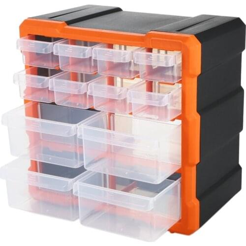 Drawer PP+PS Parts Storage Box Multiple Compartments Slot Hardware Box Organizer Craft Cabinet Tools Components Container