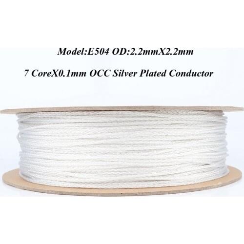 YTER 8 Core Twist 6N OCC silver plated Upgrade Headphone Cable Audio video DIY earphone wire repair cable connector cable