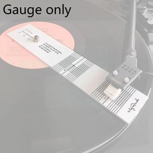 1 Pcs White Pickup Calibration Distance Gauge Protractor Alignment Phono Vinyl Cartridge Record Turntable Stylus Phonograph U9W0