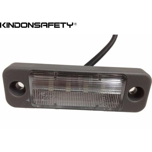 100pcs Free shipping by Fedex! E-marked LED License Plate lamp light with 4pcs of SMT LED, emit white light, DC12V or 24V