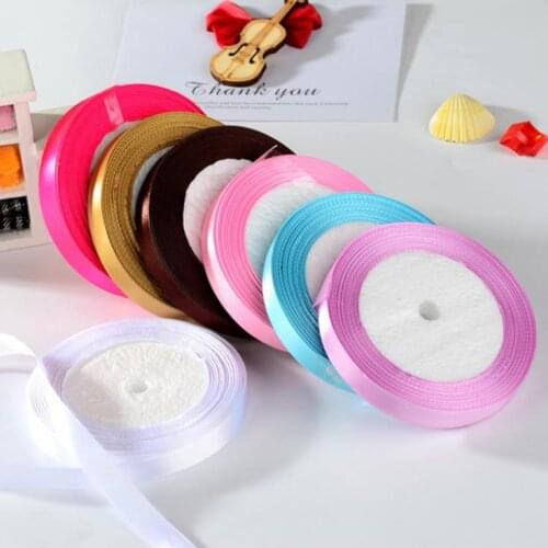 25 yards/roll) 1/2" (12mm) Single Face Satin Ribbon Polyester Ribbon For Wedding Party Decoration Webbing Crafts Gift