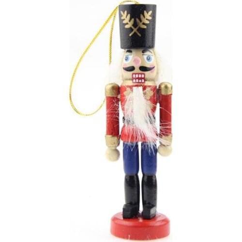 6x Wooden Nutcracker Soldier Handcraft Gift Christmas Decor Puppet Toy