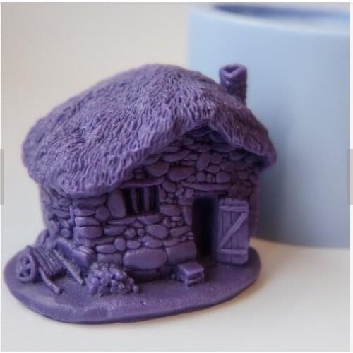 Free shipping DIY Sell hot 3D house/stone Modelling soap mold silicone cake mold fondant chocolate mold handmade soap mold