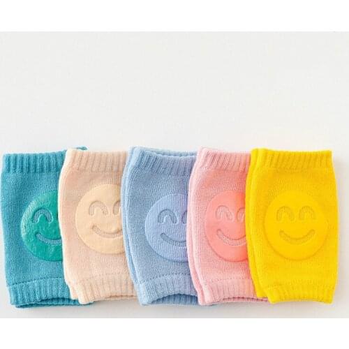 Children breathable mesh infant anti-slip sports baby toddle crawl knee-guard smiley baby knee-guard boy girl