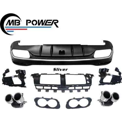 2020Y Gle class REAR BUMPER DIFFUSER EXHAUST TIP w167 GLE53 rear bumper lip exhaust tip rear diffuser