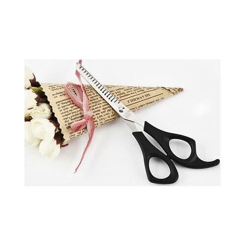 Hair scissors hair scissor steel toothed thinning Barber hairstyle hair beard ot 99 S0421 sent from Italy