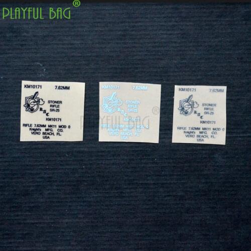 Outdoor activity CS SR25 toy gel ball gun Metal waterproof DIY sticker mk18 Jinming M4 HK416 Le Hui AK 74U L02