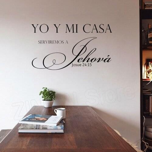 Spanish Quotes Wall Decals YO Y MI CASA Wall Stickers Vinyl Carved Letter Wallpaper Home Decor Living Room Kitchen Bedroom D055