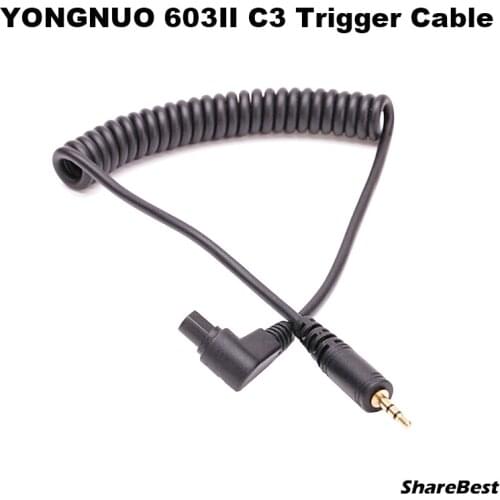YongNuo LS-2.5 Shutter CABLE RF-603 C3 Flash Trigger Cable for CAN 1D/1DS/5D/5D II/6D/7D/50D/40D/1DX/5D mark III IV