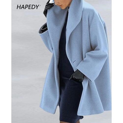 Women Fashion Hooded Long Cardigan Jacket Autumn Winter Solid Long Sleeve Wool Coat Casual Warm Pocket Single Button Outwear 5XL