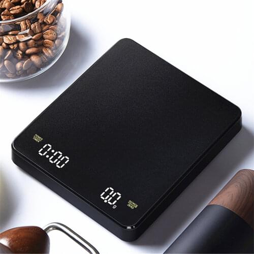 CAFEDE KONA Coffee Scale With Dual-screen USB Electonic Drip Coffee Scale 3KG/0.1g Precision Waterproof Kitchen Food Scale