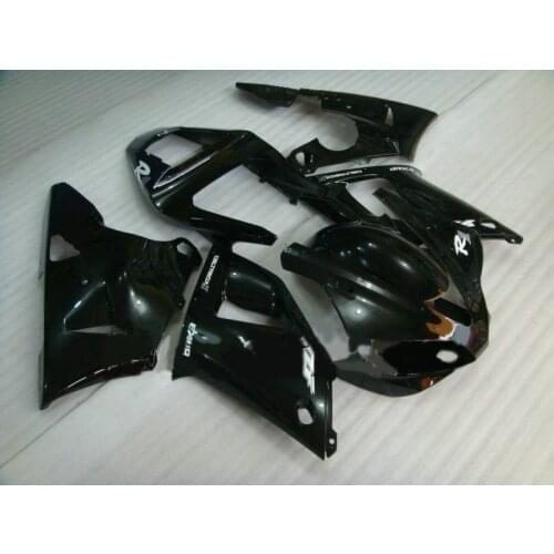 Custom Motorcycle Fairing kit for YAMAHA YZFR1 00 01 YZF R1 YZF1000 2000 2001 ABS Top gloss black Fairings set+Gifts YB45