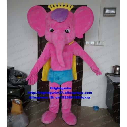 Pink Elephant Elephish Mascot Costume Adult Cartoon Character Outfit Suit Welcome Reception Symbolic Ambassador zx1856