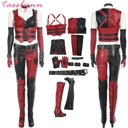Knight Quinn Cosplay Halloween Costumes for Women Game Arkham City Costumes Outfit Full Set Custome