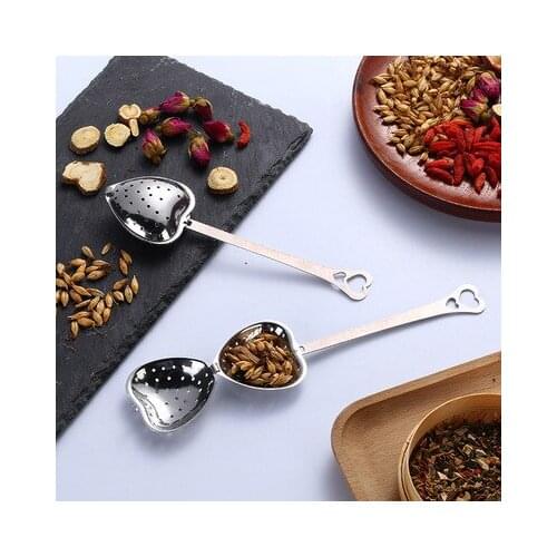 Creative heart) stainless steel chain of tea ware office tea strainer filtering dressing ball leach bubble tea pu-erh tea