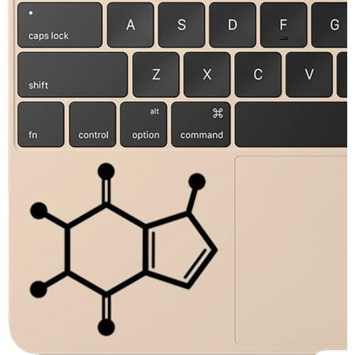 Caffeine Molecule Laptop Sticker for Macbook Decal Pro Air Retina 11 12 13 15 16 inch Mac Book Acer Notebook Trackpad Skin Decor