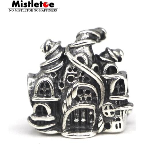 Mistletoe 925 Sterling Silver Magic castle Charm Bead European Jewelry