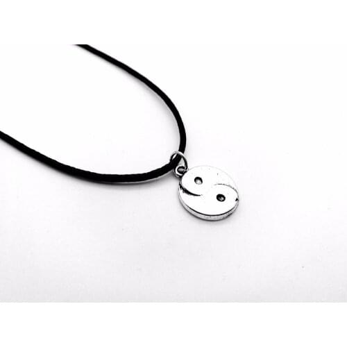 10PC Cute Chinese style Taiji Bagua pendant Necklace Skyrim Fantastic Ying Yang Tai Chi Gossip Leather Rope Necklaces