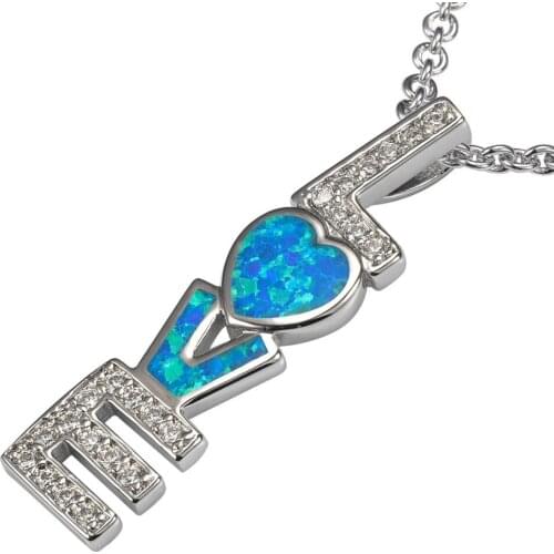 Blue Fire Opal 925 Sterling Silver Pendant P200