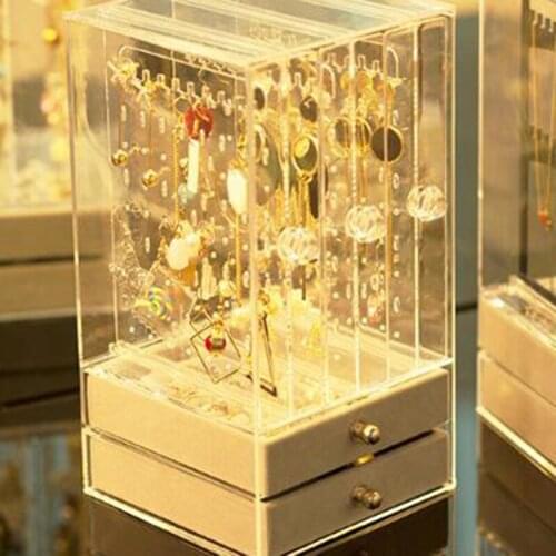 MLGB Earring Shelf Display Stand Household Jewelry Box Hanging Necklace Ring Earring Earrings Capacity Hand Jewelry Storage