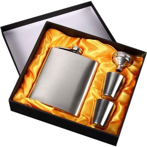 200ml Practical Stainless Steel Hip Flask Outdoor Wine Pot Kettle Easy Carry Kettle Wine Set Small Gift Flagon 7ounce Alcohol