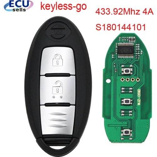 2 button Keyless-go Remote Key FSK315 PCF7953M / HITAG AES / 4A Chip For Nissan X-Trail : S180144101
