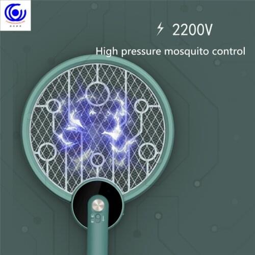 Foldable electric mosquito swatter rechargeable creative new physical mosquito lamp mosquito repellent 2 in 1