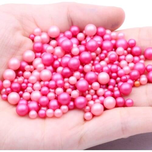 Mixed Sizes 5000pcs Rich Colors DIY Nail Art Decorations Matte Round No Hole Two-color Double color Pearls Beads Crafts