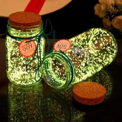 50g Luminous Sand Stone Fluorescent Gravel Glow In Dark Patio Garden Decoration DIY Starry Wishing Bottle Fish Tank Ornaments