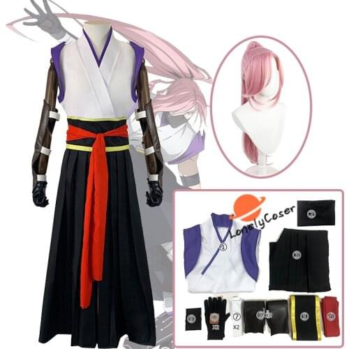 Cherry Blossom Anime SK8 the Infinity Japanese Kimono Cosplay Costume Pink Wig Uniform Set Party Suit Halloween Outfit Men Women