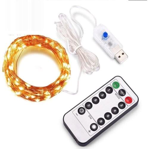 Birthday Celebration Waterproof USB Lamp String Beautiful 5M/10M/15M/20M Home Decoration Twinkle Lights Party Creative Festival
