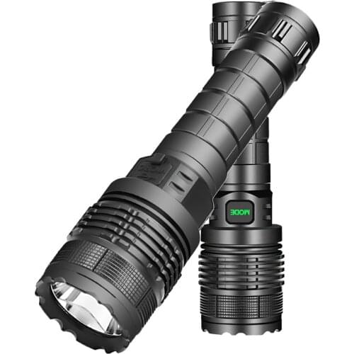 Flashlight Waterproof New XHP70 Glare Flashlight USB Charging Smart O LED Display Glare 5 Switch Modes Tactical Flashlight