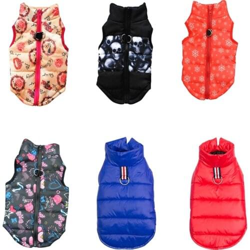XS-XL Warm Dog Clothes Jacket For Small Dog Windproof Winter Pet Dog Coat Padded Clothes Puppy Outfit Vest Pet Chihuahua Clothes