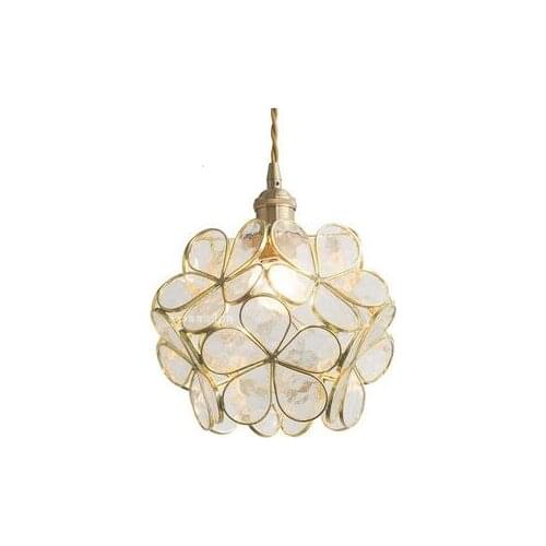 Japanese girls bedroom dormitory old Shanghai Nordic copper restaurant clothing store window cloakroom flower chandelier led