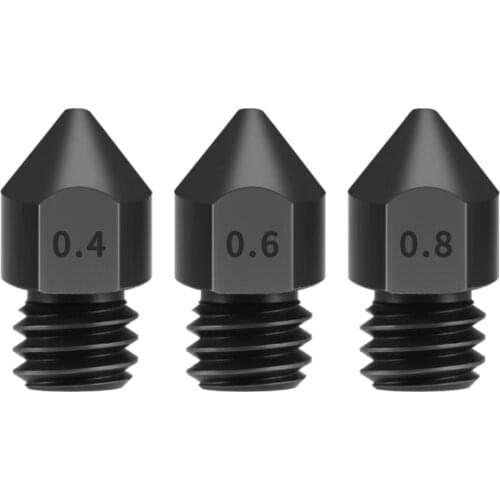 1 Pieces 3D Printer Super Hard Hardening Steel Wear-resist 0.4/0.6/0.8 Extruder Print Head For 1.75mm MK8 Makerbot