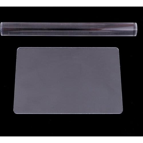 2pcs Acrylic Clay Roller with Acrylic Sheet, Rubber Clay Tools / Moulds Acrylic Ultra-Light Clay Hand-Made DIY Tool Materials